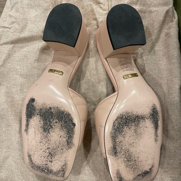 Nappa Matelasse GG Marmont Slide Sandals 36 Skin Rose - Picture 2 of 7